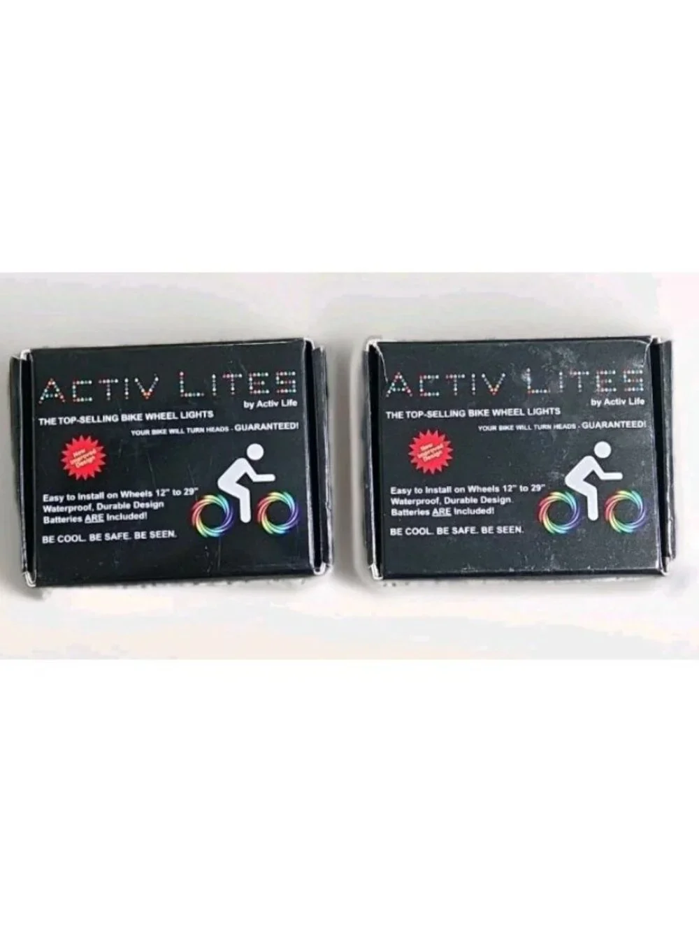 New Activ Life 2-Tire Pack LED Bike Wheel Lights with Batteries Included!